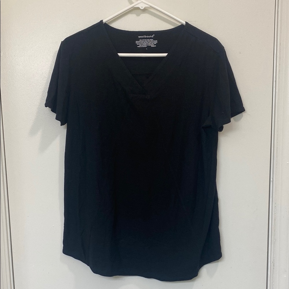 Well Worn Classic Black V-Neck Tee